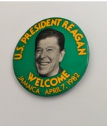 Welcome US President Reagan to Jamaica April 7, 1982 Pin - £8.58 GBP