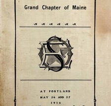 Order Of The Eastern Star 1914 Masonic WW1 Portland Maine Chapter Vol VI... - $139.99