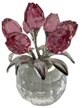 Swarovski Crystal ~ TULIPS ~  #626874  Pink ~ NO BOX - £44.72 GBP