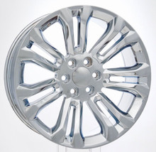 22&quot; Chrome Split Spoke Wheels Rims fits 2000-2025 Chevy Silverado Tahoe ... - £979.20 GBP