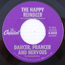 Dancer, Prancer, And Nervous: The Singing Happy Reindeer 1959 45rpm Record 4300 - £7.00 GBP