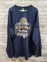 Notre Dame 2012 BCS Championship Unisex XL Long Sleeve Navy Blue Undefeated - $380.56 MXN