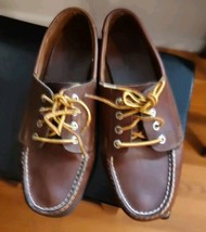 Eastland brown driving loafers boat shoes leather lace up women size 8 3365 - $32.70