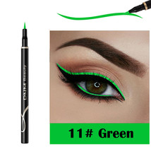 Color: Green - Cosmetic Wholesale Eyeliner Pen Waterproof Highlight Pen Ni Fauc - £11.93 GBP