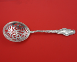 Watteau by Durgin Sterling Silver Ice Spoon Pierced 8 3/8&quot; Serving Heirloom - £244.22 GBP