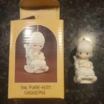 Precious Moments 1983 The Purr-Fect Grandma Bisque Porcelain Figurine E-0516 - £12.89 GBP