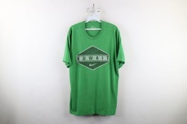 Nike Mens Large Distressed Spell Out Kuwait Military Short Sleeve T-Shirt Green - $44.50