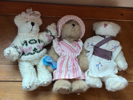 Mixed Lot of TY Attic Treasures Cream w Kimono Boyds Tan w Pink Dress &amp; Butterfl - £8.83 GBP