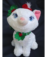 Disney Store Exclusive Aristocats Marie Holly Christmas Bow White Cat Pl... - $34.28 CAD