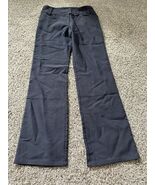 Ambiance Womens Dress Pants Boot Cut Size Small Blue Button Detail Stretch - $17.93 CAD