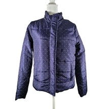 Copper Key Womens Polka Dot Puffer Jacket Sz XS Blue Pink - $18.99