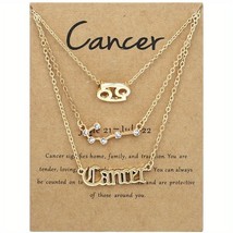 Cancer- Zodiac Sign -Constellation - Zodiac - Gold Necklace - Zodiac Jewelry - £9.03 GBP