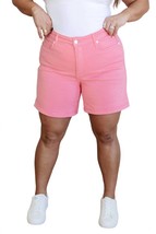 Judy Blue high rise control top cuffed shorts Pink - $45.00