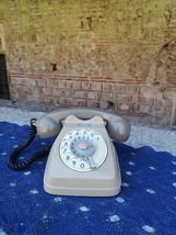 Vintage rotary telephone, 1960's phone Pupin , gray desk telephone - $50.00