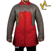 Flat ring Riveted Chainmail long sleeves 9 mm steel oiled Best Gift Memorial Day - £184.56 GBP