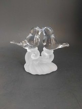 Mireau Studio Art Crystal Love Birds Figurine Paperweight Kissing Satin - $22.72