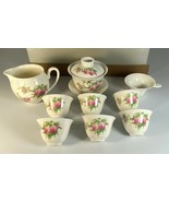 Vintage Antique Asian Tea Set in Box 11 Pieces SIGNED Hand Painted Fruit... - £27.55 GBP