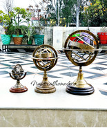 Vintage Brass Armillary Sphere Globe, Elegant Table &amp; Desk Top Nautical ... - $266.70 CAD