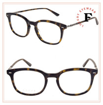 GUCCI 0390 Havana Ruthenium Clubmaster Classic Men Eyeglasses 50mm GG0390O - £141.26 GBP