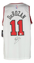 DeMar DeRozan Signed Chicago Bulls White Fanatics Basketball Jersey BAS - $338.53