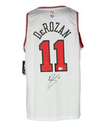 DeMar DeRozan Signed Chicago Bulls White Fanatics Basketball Jersey BAS - £267.49 GBP