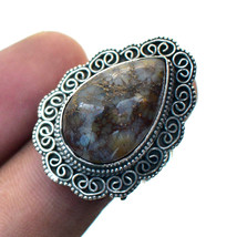 Crazy Lace Agate Vintage Style Gemstone Fashion Ethnic Ring Jewelry 7.75&quot; SA 732 - £3.97 GBP