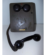 Antique Vintage WW2 US Navy Kellogg Switchboard Hand Crank Box Phone - $230.34 CAD