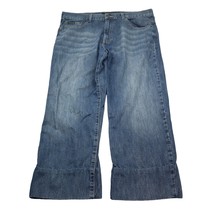 Calvin Klein Pants Mens 38 Blue High Rise Button Pocket Cotton Denim Jeans - £20.22 GBP