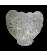 Oneida Crystal Rose Bowl Vintage Southern Garden Starburst Bottom Germany - $26.17