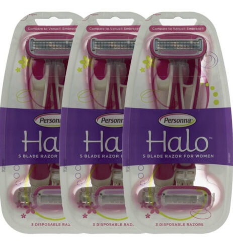 Primary image for Personna Halo Softglide Women 5 Blade Razor Pack Of 3(Lot Of 3) Total 9 Razors