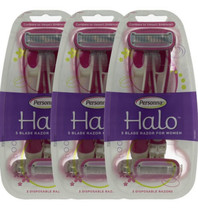Personna Halo Softglide Women 5 Blade Razor Pack Of 3(Lot Of 3) Total 9 Razors - £23.46 GBP