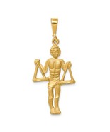 14K Yellow Gold Libra Zodiac Pendant - €340,31 EUR