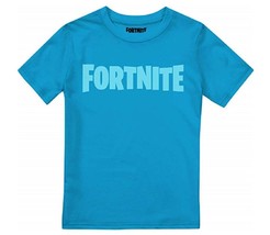 FORTNITE Blue Gaming T-Shirt FORTNITE LOGO Gamers Shirt Age 12-16 - £10.00 GBP