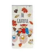 Be Grateful Owls Flour Sack Kitchen Towels Birds Autumn Leaves 2-Pc Gift... - $312.29 MXN