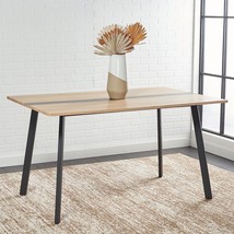 Natural/Black Stripe Rectangle Dining Table From The Safavieh Home Collection - £274.00 GBP