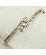 2 CT Rundschliff Künstlicher Diamant Damen Armreif Armband 14K Gelb Vergoldet - £71.51 GBP