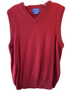 Pendleton Vintage Men’s Large Red Lamb’s Wool Pullover V Neck Sleeveless... - $24.75