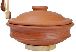Clay Handi/Pot with Lid for Cooking and Serving 3 Liter - $52.46+