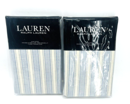 Lauren Ralph Lauren GRAYDON BOLD STRIPE King Sham, Dune Chambray - Set of 2 - £68.04 GBP