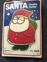 Vintage 1987 Fox Run Santa Metal Cookie Cutter 7.5&quot; High USA #3610 Original Box - £7.93 GBP