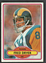  Los Angeles Rams Fred Dryer 1980 Topps Football Card # 202 vg/ex   ! - £0.58 GBP