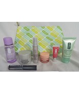 Clinique 8 Piece Set Mascara Remover Raspberry Lip Smart Eyes Cleanser Bag - £15.09 GBP