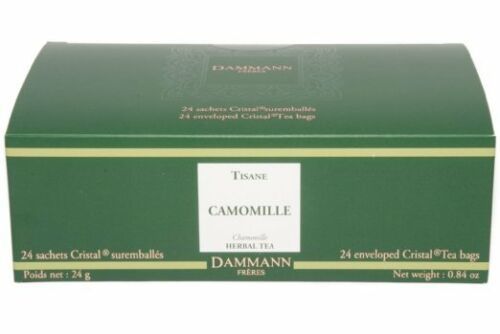 DAMMANN FRERES - Herbal CHAMOMILE Tea - 21 wrapped crystal tea bags