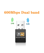 NEW External 5.8G/2.4G WiFi USB Adapter 600Mbps USB, WinXP-11, macOS, Linux - $15.18 CAD