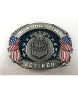 United States Air Force Retired Vintage Belt Buckle Silver Tone Patriot ... - £22.00 GBP