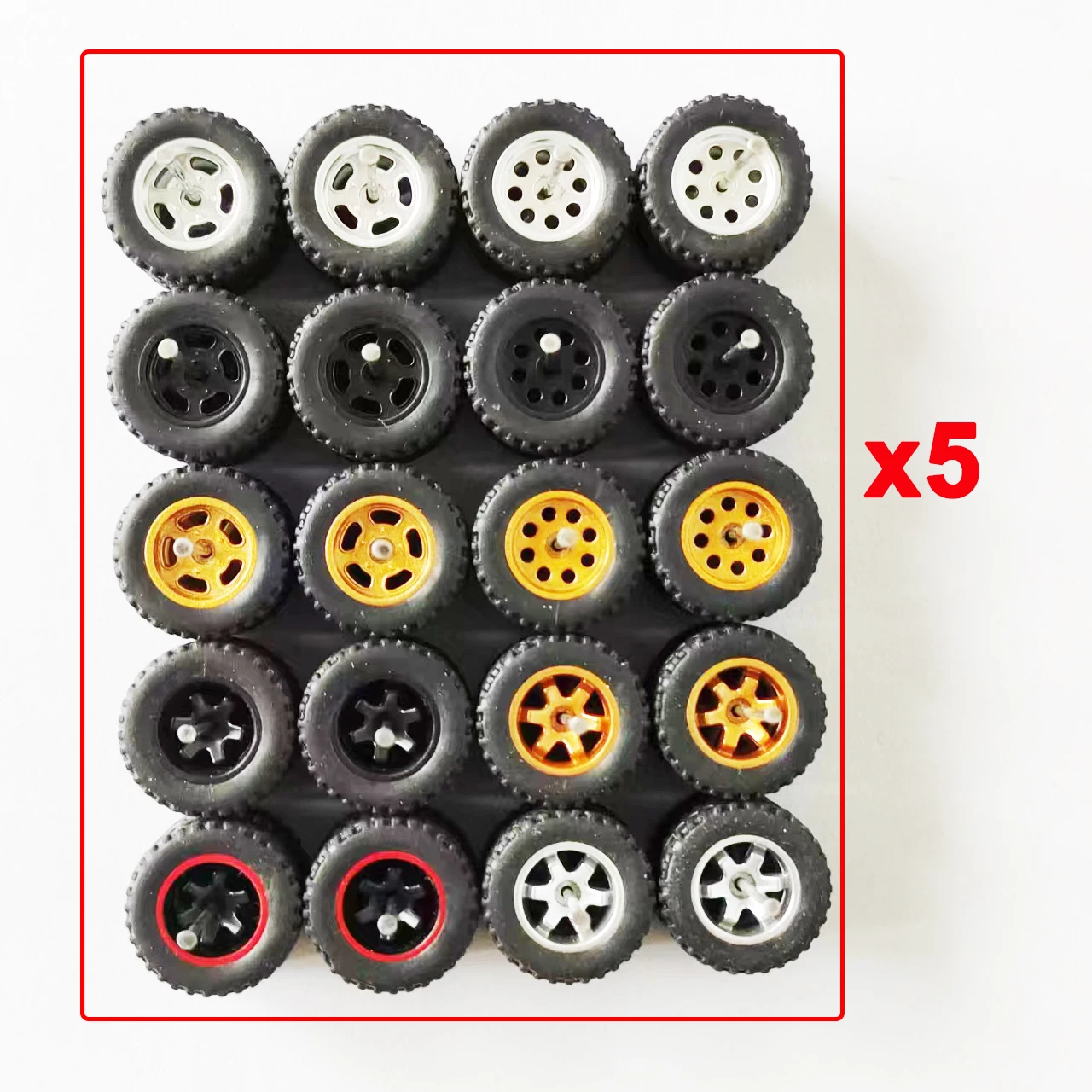 50 Sets 1/64 Wheels Pack with Rubber Tires Axles for 1:64 -offroad mix c... - $78.88