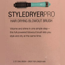 Calista Style Dryer Pro Hair Drying Blowout Brush ( Agave Blue) 2.75” lo... - £28.71 GBP