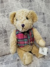Holiday Bear &quot;Alexander&quot; Plaid Vest Pocketwatch Button 12&quot;Tall Jointed Legs NWT - £18.69 GBP