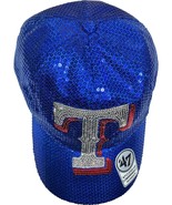 Texas Rangers &#39;47 Clean Up snapback adjustable all-over blue sequin wome... - $597.80 MXN