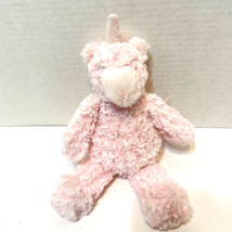 Manhattan Toy Co Soft Fuzzy Plush Pink Unicorn Lovey Security Stuffed Animal 10&quot; - £7.42 GBP